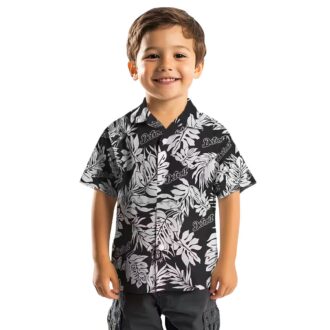 Detroit Tigers Monstera Leaf Pattern Black Hawaiian Shirt - Perfect Summer Beachwear for MLB Fans