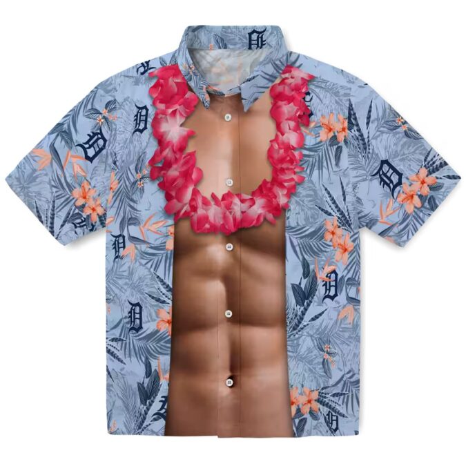 Detroit Tigers Navy Hawaiian Shirt - MLB Aloha Shirt for Summer Fun & Beach Days