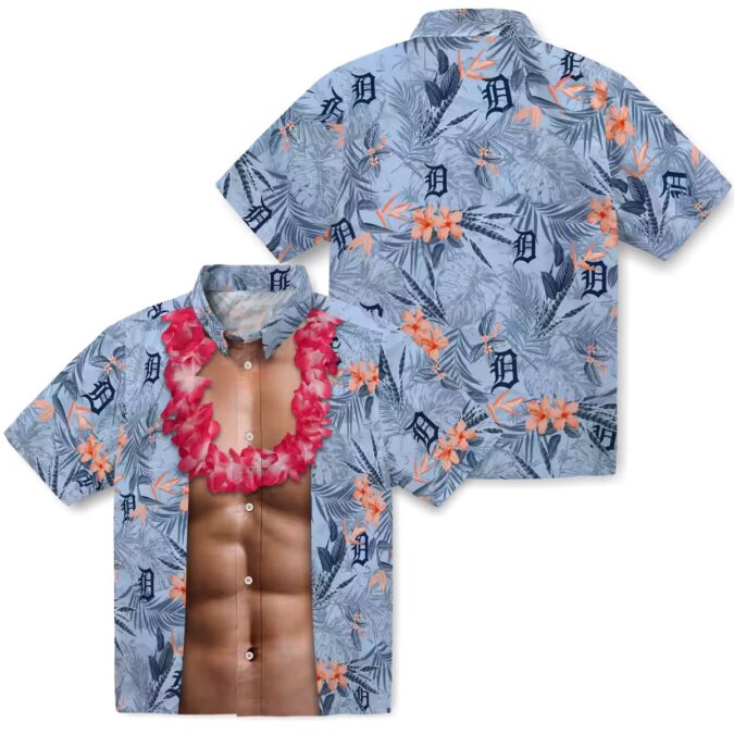 Detroit Tigers Navy Hawaiian Shirt - MLB Aloha Shirt for Summer Fun & Beach Days