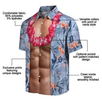 Detroit Tigers Navy Hawaiian Shirt - MLB Aloha Shirt for Summer Fun & Beach Days