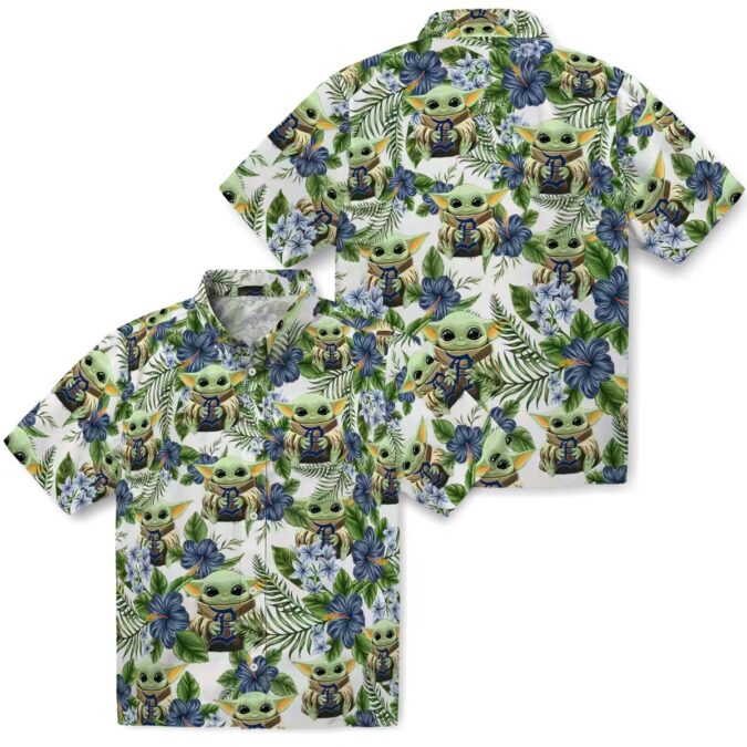 Detroit Tigers Tropical Hawaiian Shirt with Yoda Green Design - MLB Beach Shirt for USA Fans