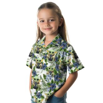 Detroit Tigers Tropical Hawaiian Shirt with Yoda Green Design - MLB Beach Shirt for USA Fans