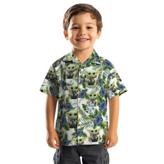 Detroit Tigers Tropical Hawaiian Shirt with Yoda Green Design - MLB Beach Shirt for USA Fans