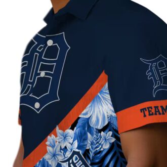 Personalized Detroit Tigers MLB Hawaiian Shirt - Tropical Floral Chevron Summer Shirt