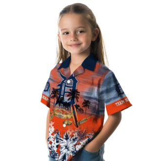 Tropical Canoe Detroit Tigers Hawaiian Shirt - Personalized MLB Beach Shirt for Vacation