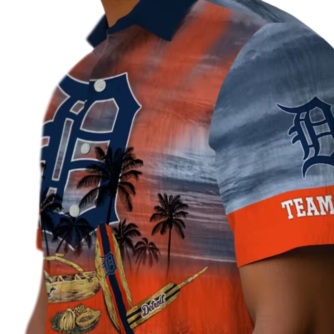 Tropical Canoe Detroit Tigers Hawaiian Shirt - Personalized MLB Beach Shirt for Vacation