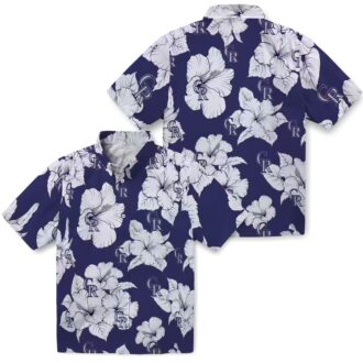 Blue & White Hibiscus Colorado Rockies Hawaiian Shirt – MLB Team Tropical Summer Shirt