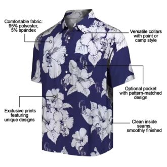 Blue & White Hibiscus Colorado Rockies Hawaiian Shirt – MLB Team Tropical Summer Shirt