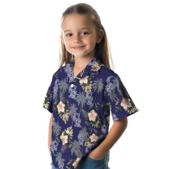 Colorado Rockies Blue Hawaiian Shirt - Tropical Palm Tree & Flower MLB Fan Apparel for Beach