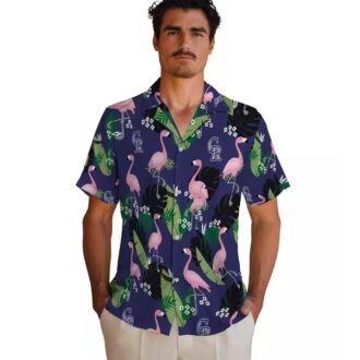 Colorado Rockies Flamingo Leaf Hawaiian Shirt - Blue MLB Team Tropical Shirt for Baseball Fans