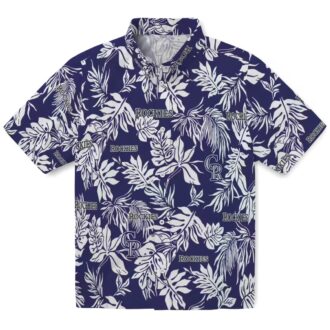 Colorado Rockies Hawaiian Shirt with Tropical Leaf Design - MLB Summer Shirt for Baseball Fans