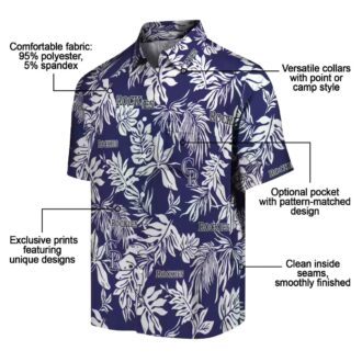 Colorado Rockies Hawaiian Shirt with Tropical Leaf Design - MLB Summer Shirt for Baseball Fans