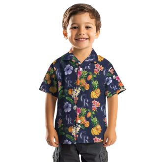 Colorado Rockies Hibiscus and Fruit Navy Blue Hawaiian Shirt - MLB Tropical Shirt for Fans
