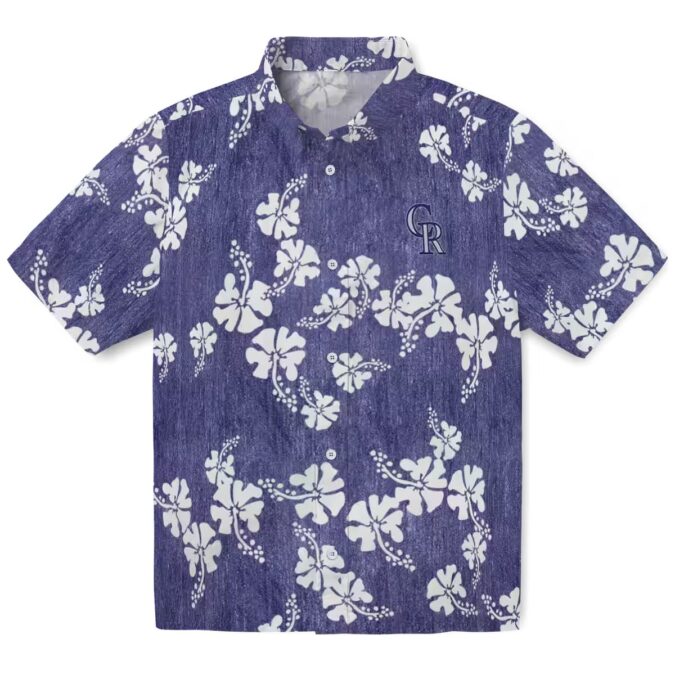Colorado Rockies Hibiscus Hawaiian Shirt - MLB Tropical Aloha Shirt for Beach & Summer Events