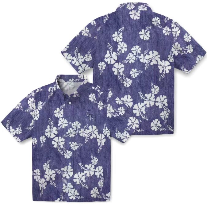 Colorado Rockies Hibiscus Hawaiian Shirt - MLB Tropical Aloha Shirt for Beach & Summer Events