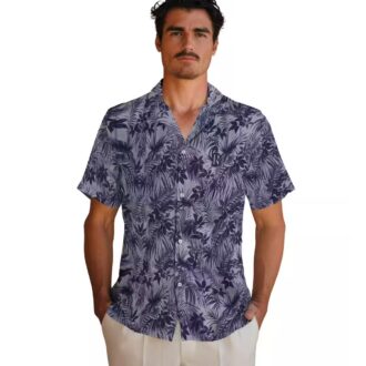 Colorado Rockies MLB Team Hawaiian Shirt - Blue Leafy Pattern Beach Shirt for Baseball Fans