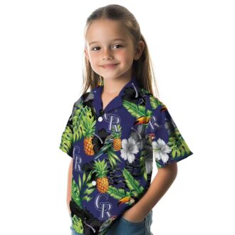 Colorado Rockies MLB Tropical Hawaiian Shirt with Pineapple & Hibiscus - Perfect for Summer