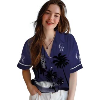 Colorado Rockies Sunset Beach Hawaiian Shirt - MLB Team Aloha Shirt for Baseball Fans