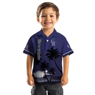 Colorado Rockies Sunset Beach Hawaiian Shirt - MLB Team Aloha Shirt for Baseball Fans