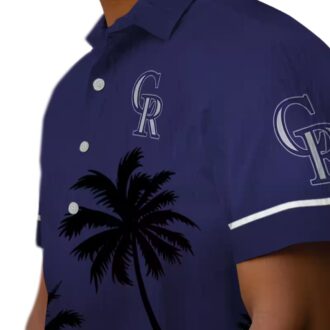 Colorado Rockies Sunset Beach Hawaiian Shirt - MLB Team Aloha Shirt for Baseball Fans