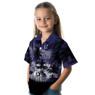 Custom MLB Colorado Rockies Hawaiian Shirt with Sunset Scene - Tropical Fan Apparel for Summer