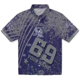 Custom Team Colorado Rockies Tropical Hawaiian Shirt - Blue Star Stripes MLB Aloha Shirt for Summer & Beach