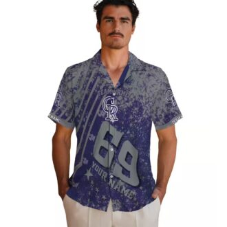 Custom Team Colorado Rockies Tropical Hawaiian Shirt - Blue Star Stripes MLB Aloha Shirt for Summer & Beach