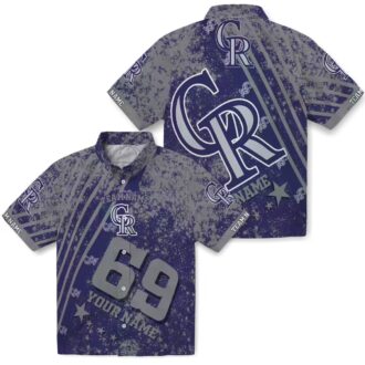 Custom Team Colorado Rockies Tropical Hawaiian Shirt - Blue Star Stripes MLB Aloha Shirt for Summer & Beach