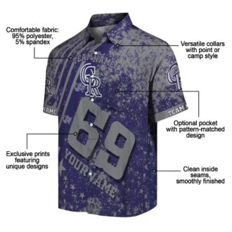 Custom Team Colorado Rockies Tropical Hawaiian Shirt - Blue Star Stripes MLB Aloha Shirt for Summer & Beach