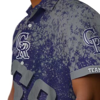 Custom Team Colorado Rockies Tropical Hawaiian Shirt - Blue Star Stripes MLB Aloha Shirt for Summer & Beach