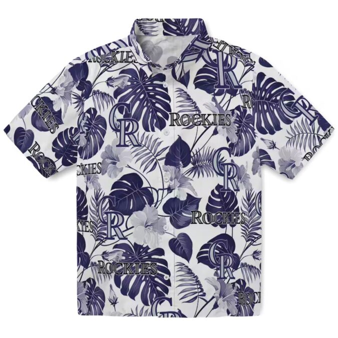 Limited Edition Colorado Rockies MLB Tropical Hawaiian Shirt - Blue & White Aloha Beach Shirt