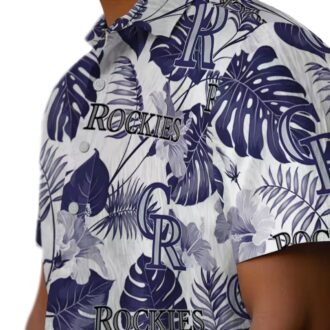 Limited Edition Colorado Rockies MLB Tropical Hawaiian Shirt - Blue & White Aloha Beach Shirt