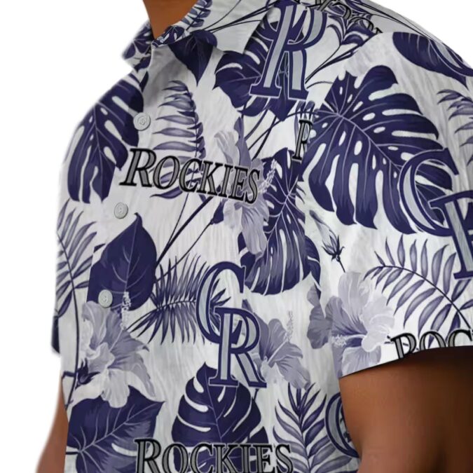 Limited Edition Colorado Rockies MLB Tropical Hawaiian Shirt - Blue & White Aloha Beach Shirt