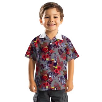 MLB Colorado Rockies Floral Toucan Hawaiian Shirt - Aloha Summer Shirt for Baseball Fans