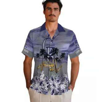 MLB Colorado Rockies Personalized Hawaiian Shirt - Tropical Canoe Blue Shirt for Summer Beach