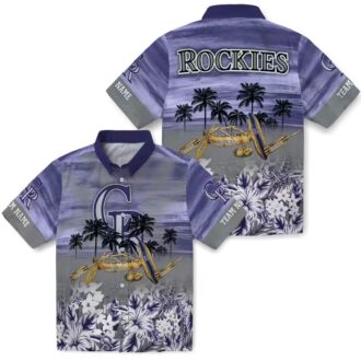 MLB Colorado Rockies Personalized Hawaiian Shirt - Tropical Canoe Blue Shirt for Summer Beach