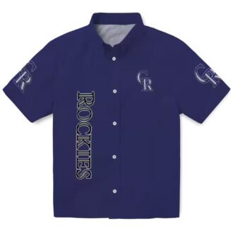 MLB Colorado Rockies Stuart Minion Blue Hawaiian Shirt - Summer Fan Apparel for Baseball Fans