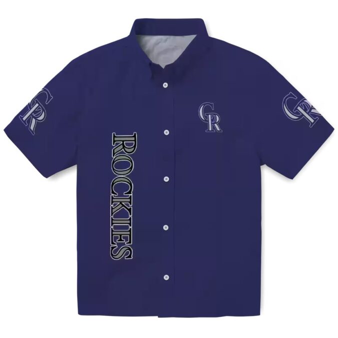 MLB Colorado Rockies Stuart Minion Blue Hawaiian Shirt - Summer Fan Apparel for Baseball Fans