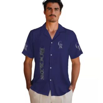 MLB Colorado Rockies Stuart Minion Blue Hawaiian Shirt - Summer Fan Apparel for Baseball Fans
