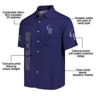 MLB Colorado Rockies Stuart Minion Blue Hawaiian Shirt - Summer Fan Apparel for Baseball Fans