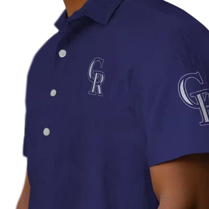 MLB Colorado Rockies Stuart Minion Blue Hawaiian Shirt - Summer Fan Apparel for Baseball Fans