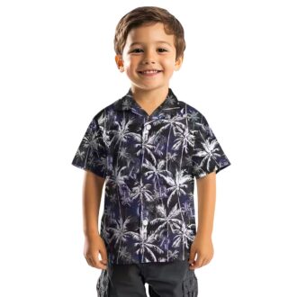 Official Colorado Rockies Blue Hawaiian Shirt - MLB Team Palm Pattern Summer Apparel