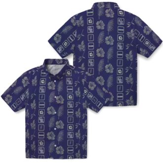 Official MLB Colorado Rockies Floral Aloha Shirt - Blue Hawaiian Shirt for Beach & Baseball Fans