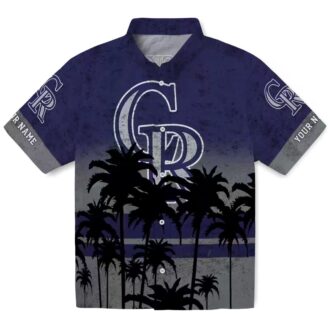 Personalized Colorado Rockies Sunset Hawaiian Shirt - Tropical MLB Fan Shirt for Summer