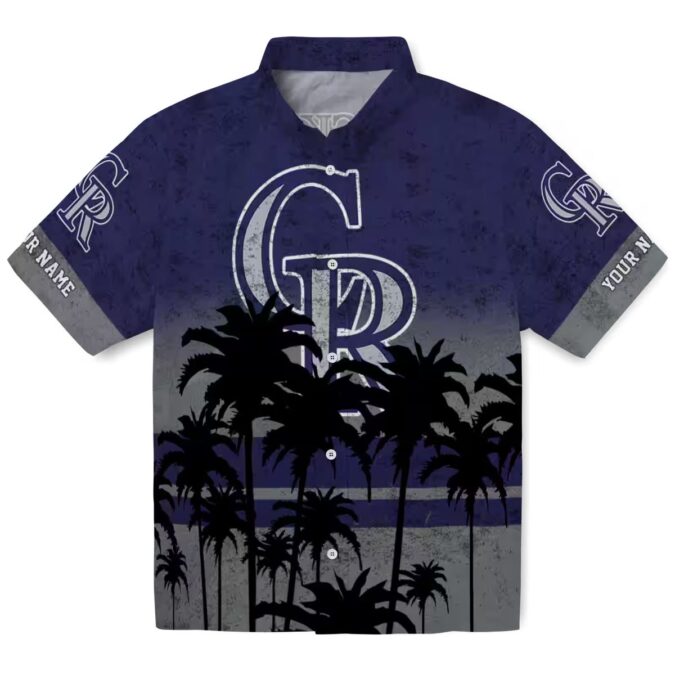 Personalized Colorado Rockies Sunset Hawaiian Shirt - Tropical MLB Fan Shirt for Summer