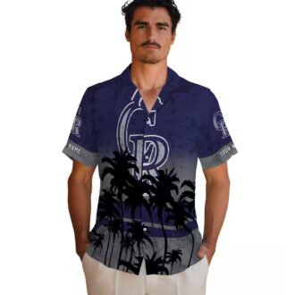 Personalized Colorado Rockies Sunset Hawaiian Shirt - Tropical MLB Fan Shirt for Summer