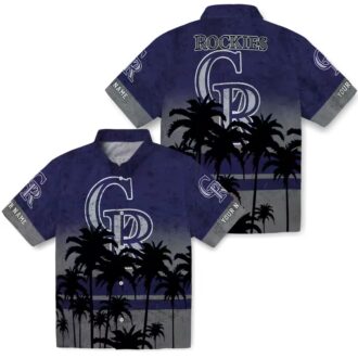 Personalized Colorado Rockies Sunset Hawaiian Shirt - Tropical MLB Fan Shirt for Summer