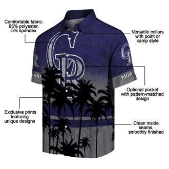 Personalized Colorado Rockies Sunset Hawaiian Shirt - Tropical MLB Fan Shirt for Summer