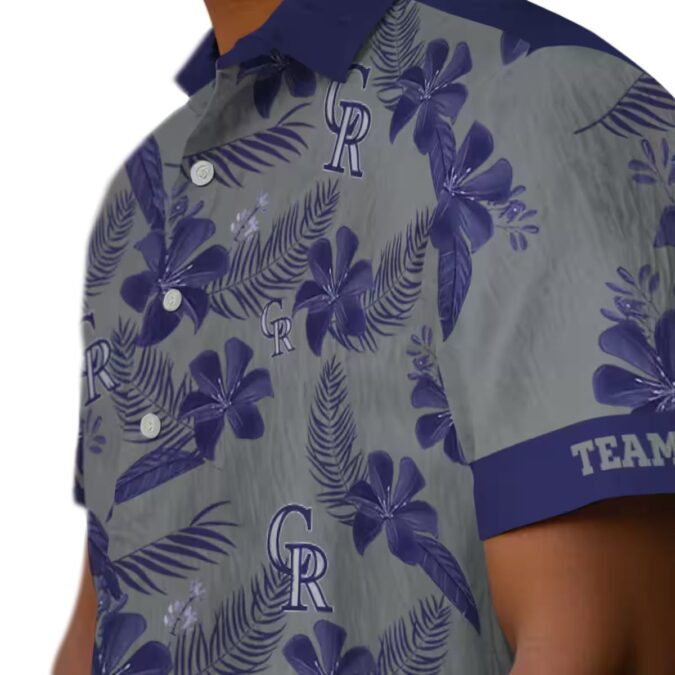 Personalized MLB Colorado Rockies Botanical Print Hawaiian Shirt - Perfect for Summer & Baseball Games