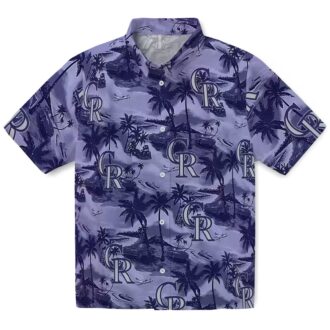 Tropical Colorado Rockies Hawaiian Shirt - MLB Summer Beach Shirt for Fans